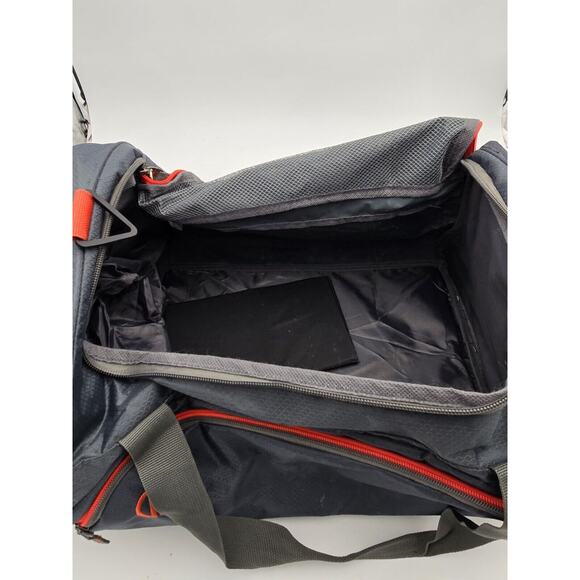 24" Protégé Carry On Travel Duffel Bag - Grey and Orange Gym Bag - Picture 11 of 12